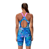 Speedo Dames Wedstrijdbadpak Fastskin HyperSpark Print Open Back Blauw/Paars