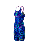 Speedo Dames Wedstrijdbadpak Fastskin HyperSpark Print Open Back Blauw/Paars