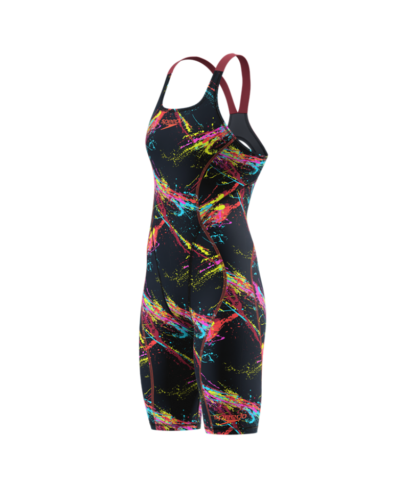 Speedo Wettkampfanzug Fastskin HyperSpark Printed Openback Electric Strata