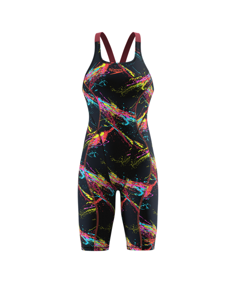 Speedo Wettkampfanzug Fastskin HyperSpark Printed Openback Electric Strata