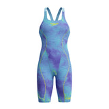 Speedo Competition Kneeskin Fastskin Hyperspark Open Back Blue/Yellow