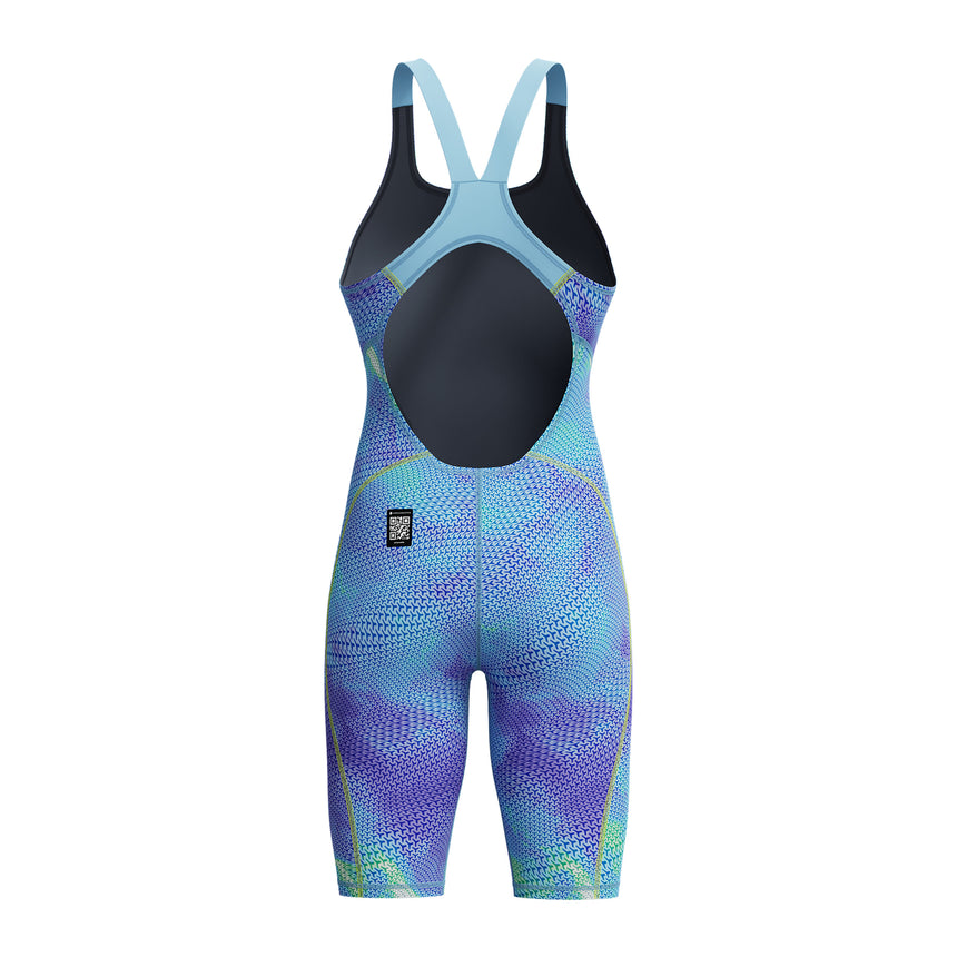 Speedo Wedstrijdbadpak Fastskin Hyperspark Open Rug Blauw/Geel