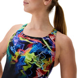 Speedo Badpak Eco Endurance+ Placement Print Powerback Zwart/Geel
