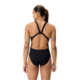 Speedo Dames Badpak Placement Printed Leaderback Zwart/Blauw