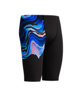 Speedo Heren Zwemjammer Placement Printed Zwart/Blauw