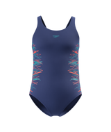 Speedo Mädchen Badeanzug Placement Muscleback NightWatch/HyperTeal
