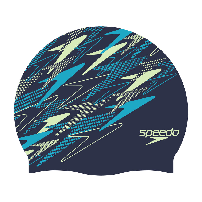 Speedo Badmuts Printed Silicone Marine/Blauw