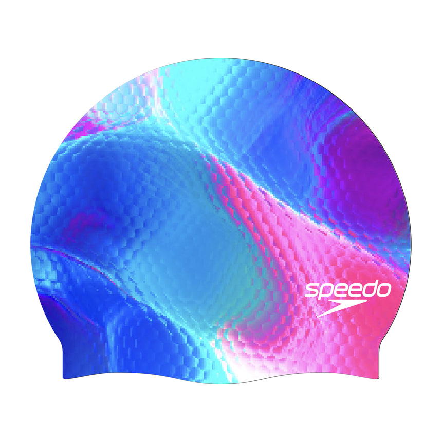 Speedo Badmuts Printed Silicone Blauw/Roze