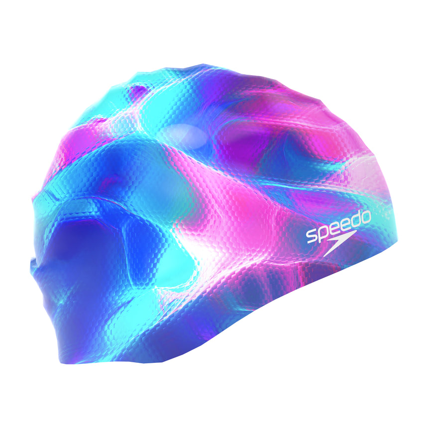 Speedo Badmuts Printed Silicone Blauw/Roze