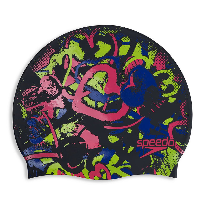 Speedo Printed Silicone Black/Flare Pink