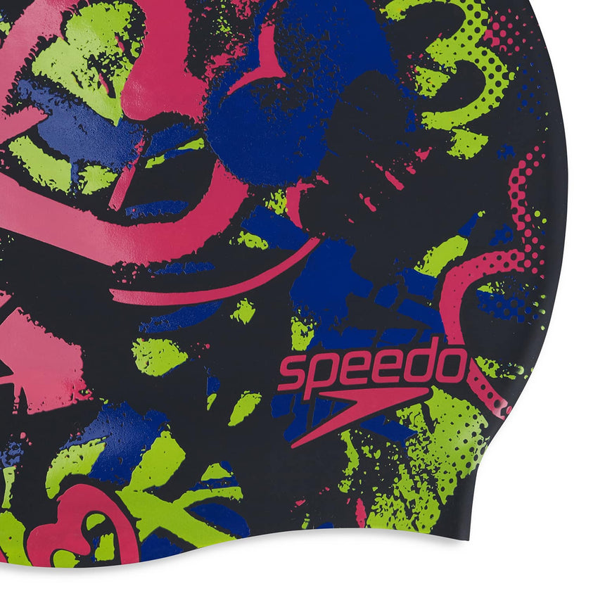 Speedo Printed Silicone Black/Flare Pink
