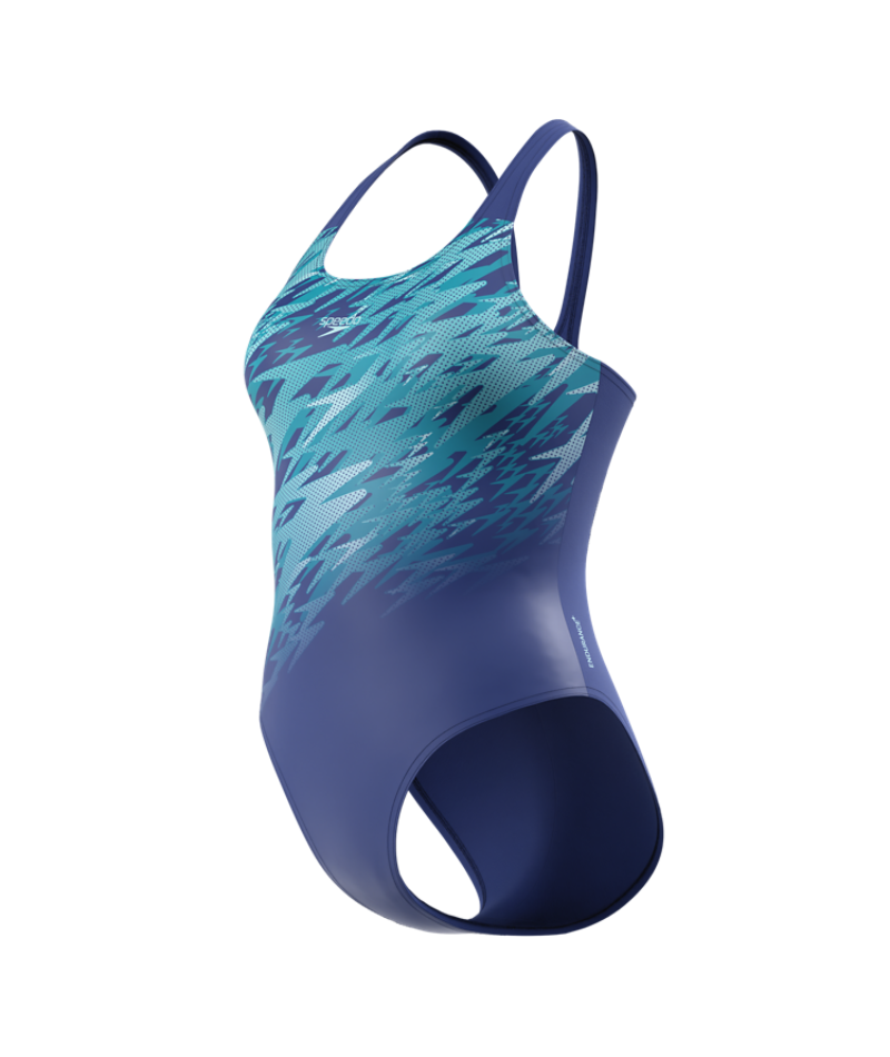 Speedo Badeanzug HYPERBOOM Placement Muscleback Blau/Blau