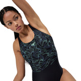Speedo Swimsuit Eco Endurance+ Hyperboom Placement Muscleback Black/Green