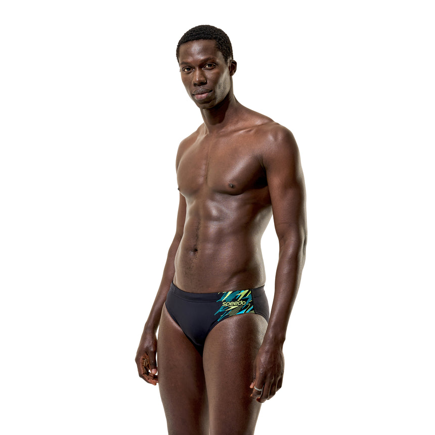 Speedo Herren Badeslip Medley Logo 7cm Anthrazit/HyperTeal