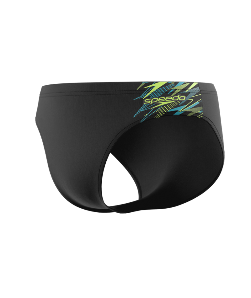 Speedo Herren Badeslip Medley Logo 7cm Anthrazit/HyperTeal