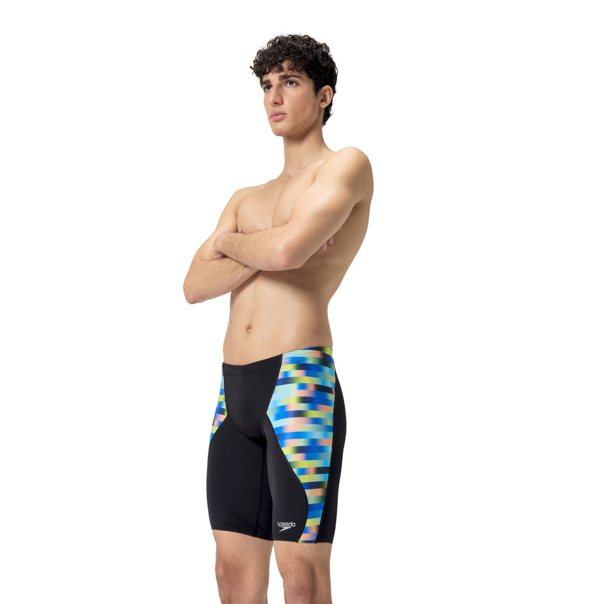 Speedo Schwimmjammer Allover Digital V-Cut Blau/Grün/Blau