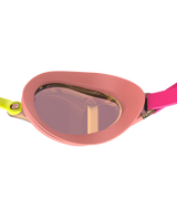 Speedo Wettkampf-Schwimmbrille Fastskin Speed Socket 2.0 Verspiegelt Neon Melone / Zinnober / Goldverspiegelung