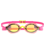 Speedo Wettkampf-Schwimmbrille Fastskin Speed Socket 2.0 Verspiegelt Neon Melone / Zinnober / Goldverspiegelung