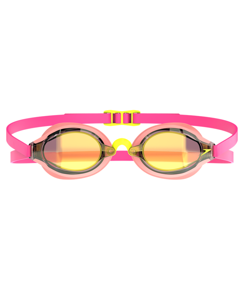 Speedo Wettkampf-Schwimmbrille Fastskin Speed Socket 2.0 Verspiegelt Neon Melone / Zinnober / Goldverspiegelung