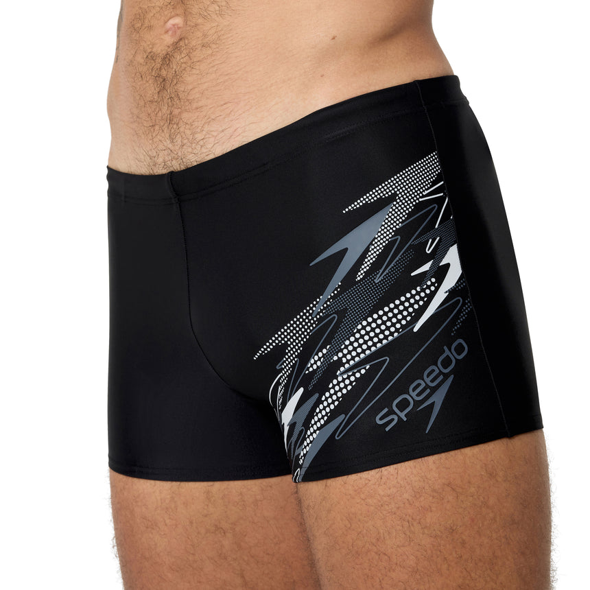 Speedo Heren Zwemboxer Medley Logo Zwart/Groen