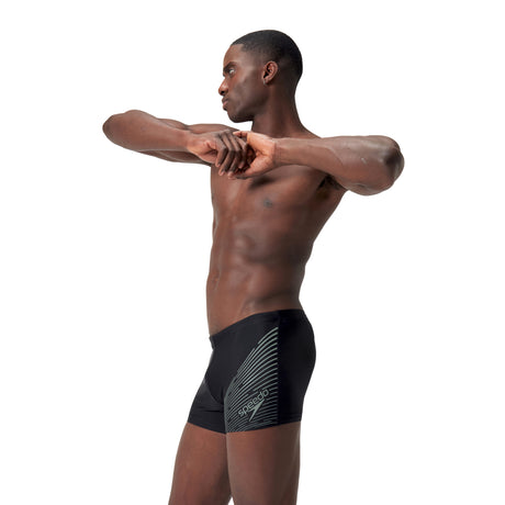 Speedo Badeboxer Medley Logo Schwarz/Grün