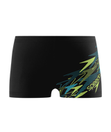 Speedo Jungen Badeboxer Medley Logo Anthrazit/Citrusgrün