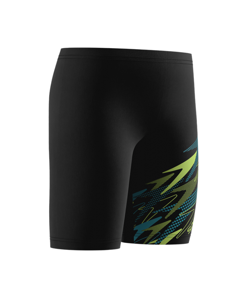 Speedo Jungen Schwimmjammer Medley Logo Anthrazit/Citrusgrün