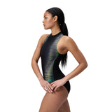 Speedo Badeanzug Eco Endurance+ Placement Hydrasuit Schwarz/Grün