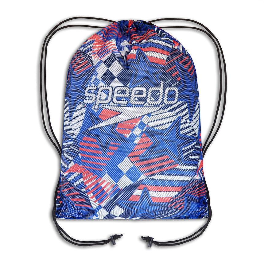 Speedo Mesh Bag Printed Red/White/Blue