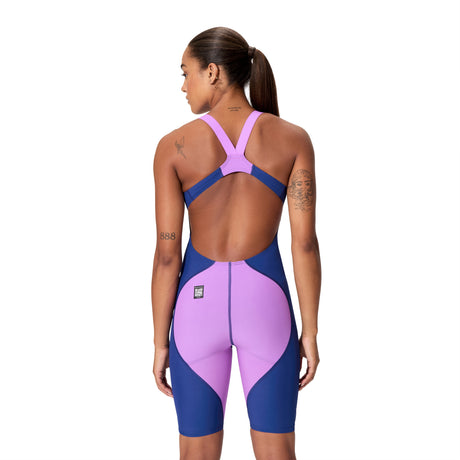 Speedo Dames Wedstrijdbadpak Fastskin LZR Ignite Open Back Marine/Paars