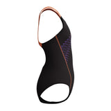 Speedo Meisjes Badpak Medley Logo Medalist Zwart/Oranje