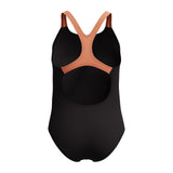 Speedo Meisjes Badpak Medley Logo Medalist Zwart/Oranje