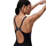 Speedo Badeanzug Eco Endurance+ Hyperboom Splice Muscleback Schwarz/Orange
