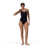 Speedo Badeanzug Eco Endurance+ Hyperboom Splice Muscleback Schwarz/Orange