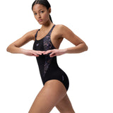 Speedo Badeanzug Eco Endurance+ Hyperboom Splice Muscleback Schwarz/Orange