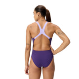 Speedo Dames Badpak Solid Powerback Paars/Paars