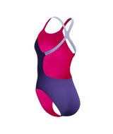 Speedo Dames Badpak Solid Powerback Paars/Paars
