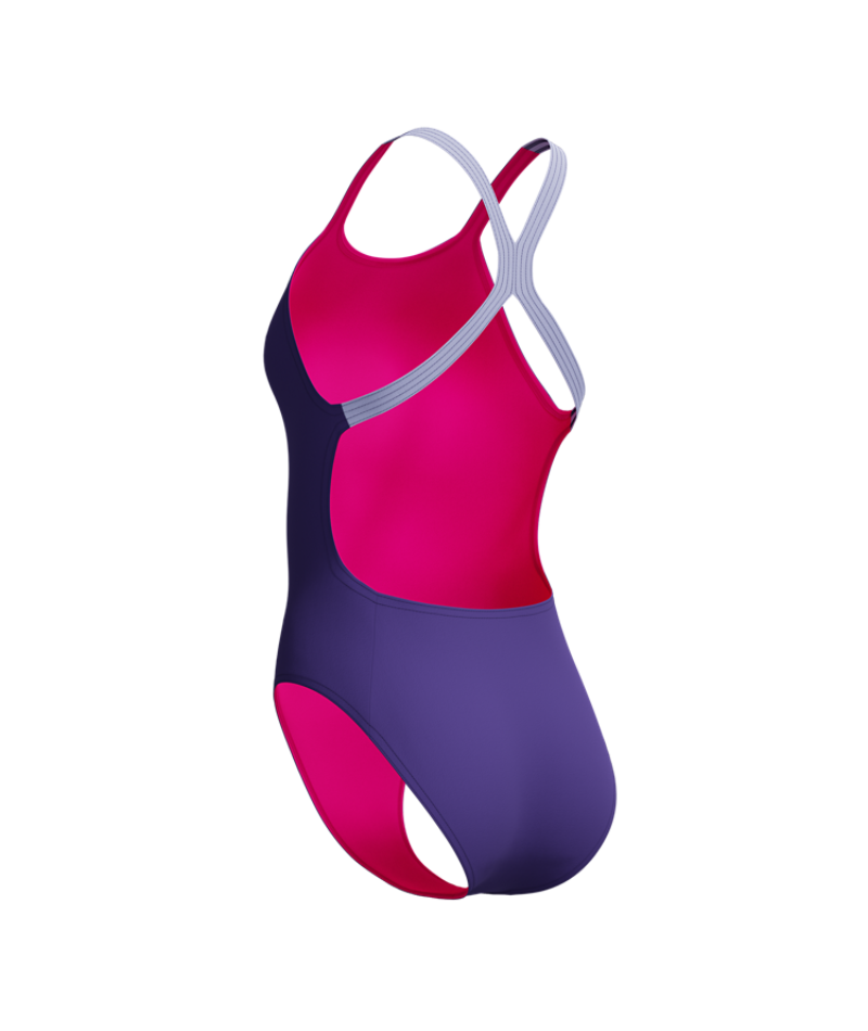 Speedo Dames Badpak Solid Powerback Paars/Paars