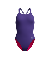 Speedo Dames Badpak Solid Powerback Paars/Paars