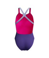 Speedo Dames Badpak Solid Powerback Paars/Paars
