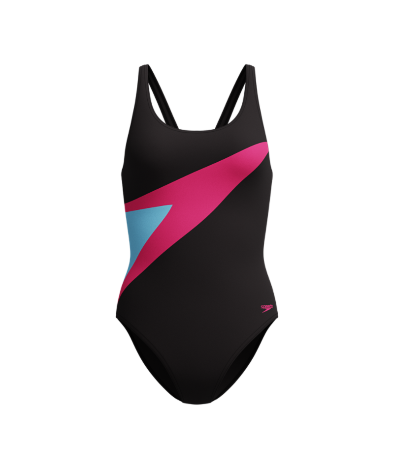 Speedo Dames Badpak Hyperboom Butterfly Back Zwart/Roze