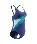 Speedo Badeanzug Hyperboom Butterfly Back Nightwatch/HyperTeal