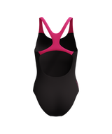 Speedo Badeanzug Medley Logo Medalist Anthrazit/Rosa
