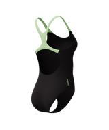 Speedo Dames Badpak Medley Logo Medalist Zwart/Groen