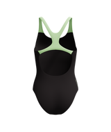 Speedo Dames Badpak Medley Logo Medalist Zwart/Groen