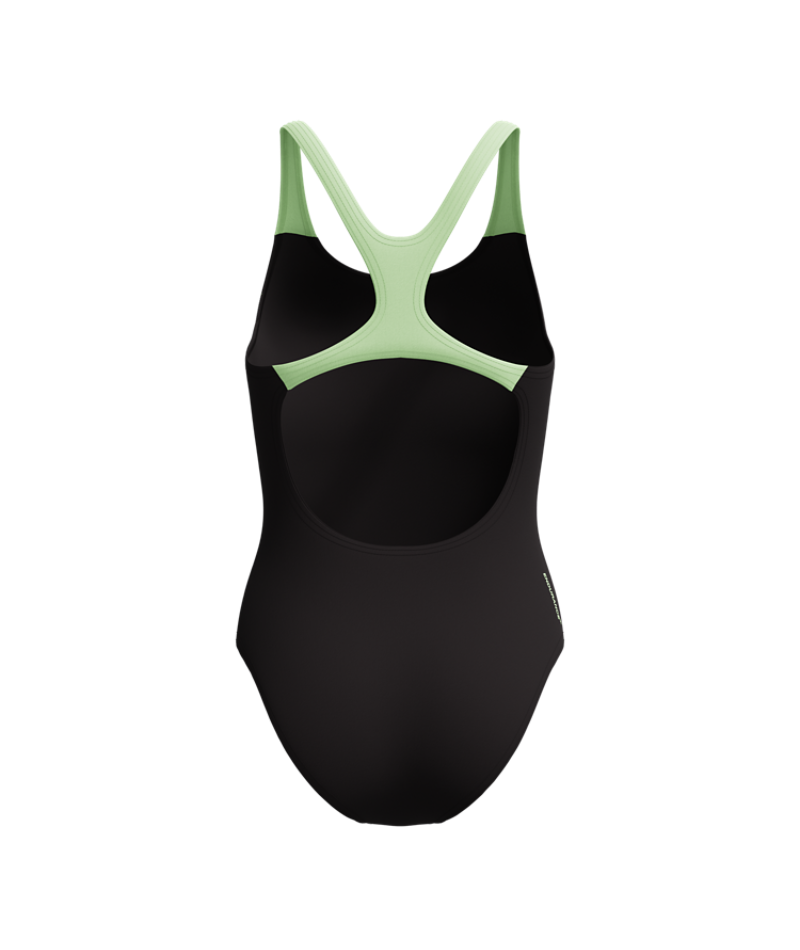 Speedo Dames Badpak Medley Logo Medalist Zwart/Groen