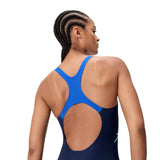 Speedo Dames Badpak Medley Logo Medalist Marine/Blauw