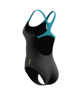 Speedo Badeanzug Medley Logo Medalist HyperTeal/Grün