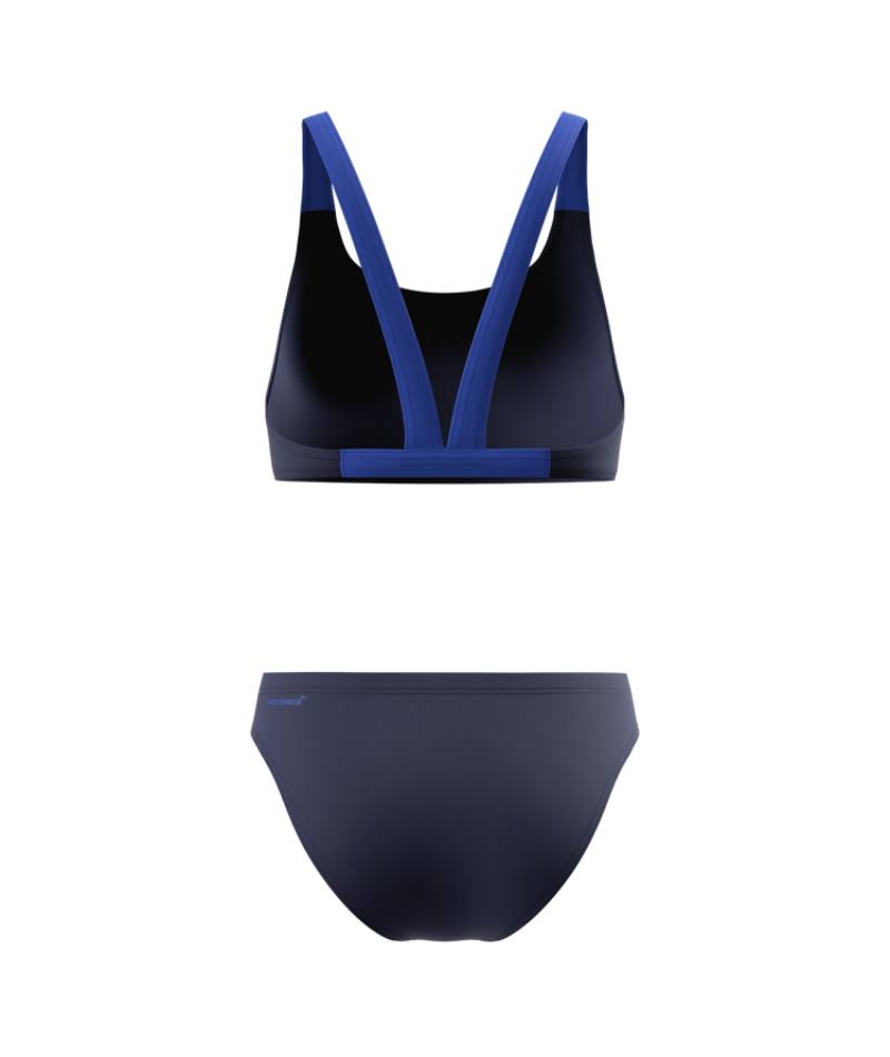 Speedo Dames Bikini Medley Logo V-Back Marine/Blauw