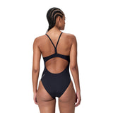 Speedo Dames Badpak Endurance+ Logo Thin Strap Zwart/Wit